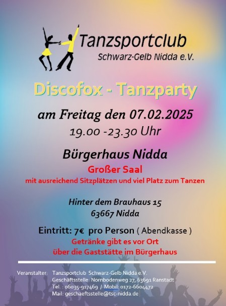 Discofox-Party am 07.02.2025