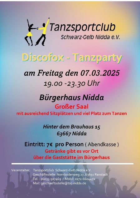 Discofox-Party in Nidda am 07.03.2025